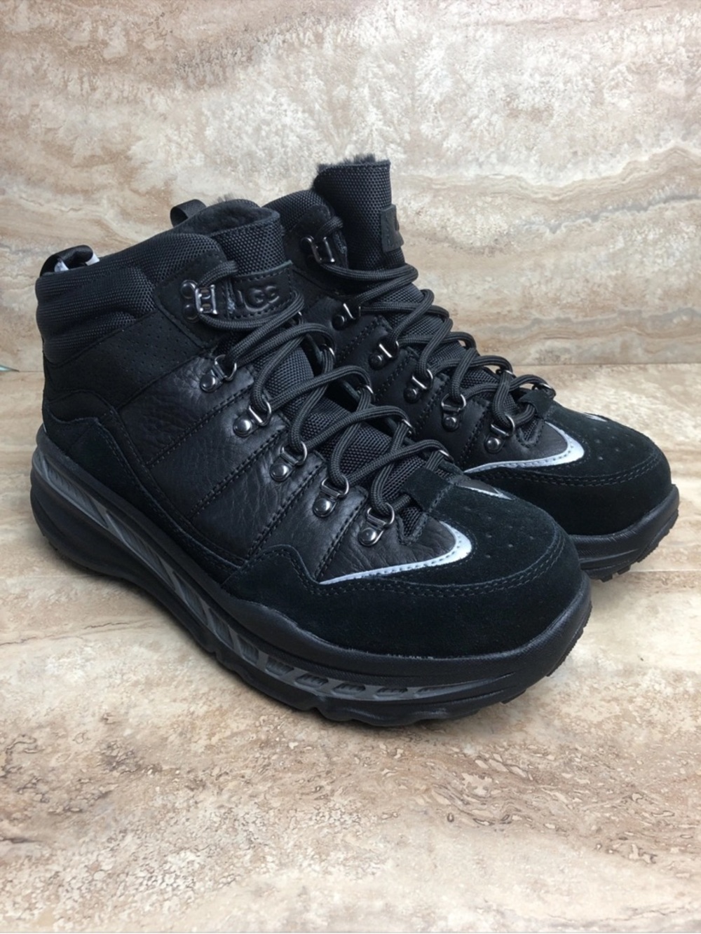 UGG Women's Black Insulated Lace-Up Winter Boots